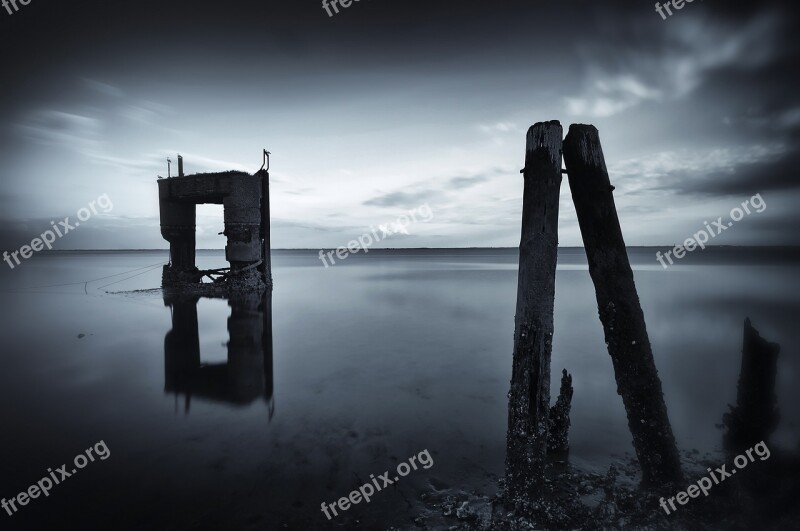 Ruin Eckwarden Destroyed Demolished Old Pier