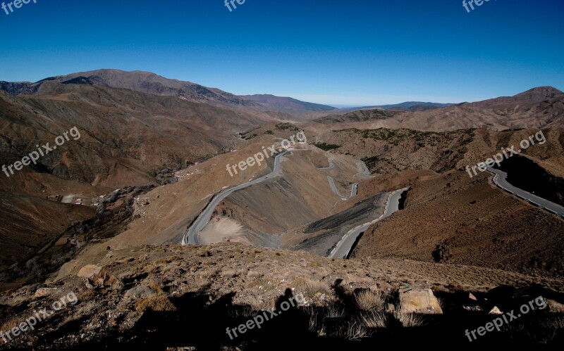 Morocco Africa Atlas Road Mountains