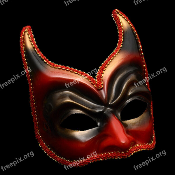 Mask Devil Carnival Threatening Venice