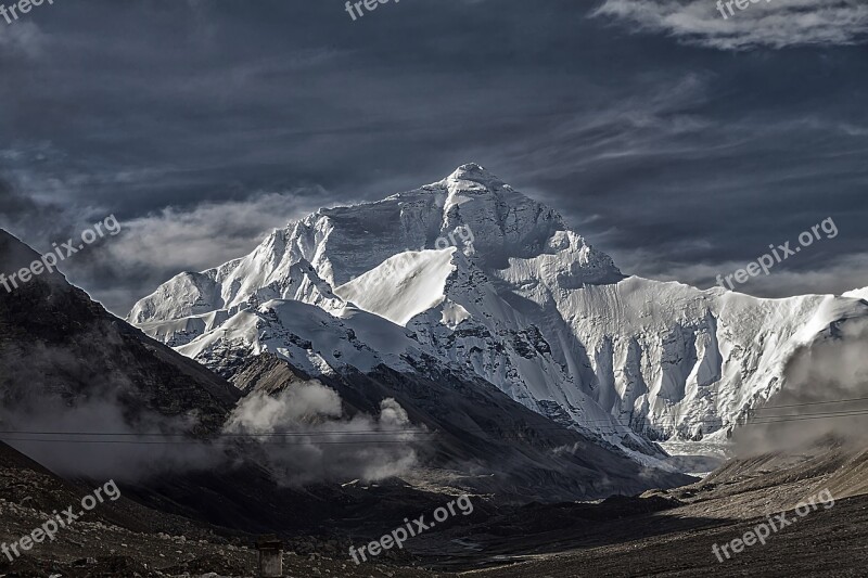 Tibet Mount Everest Tschomolangma North Side China