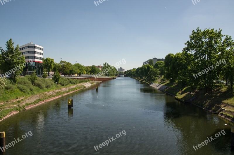 Channel Water Urban Berlin Cityscape