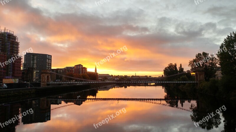 Sunrise River Scotland Riverside City