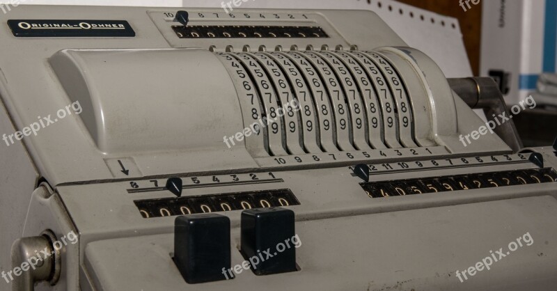 Calculating Machine Office Count Nostalgic Calculation