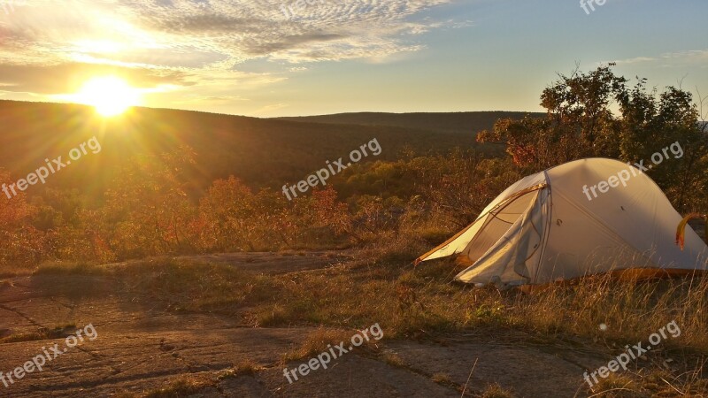 Trap Hills Michigan Wilderness Sunset Backpacking