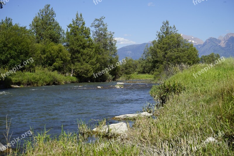 Flathead River Montana National Bison Refuge Nature River