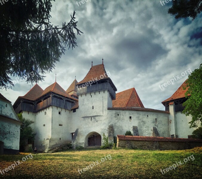 Church Castle Fortified Romania Transylvania