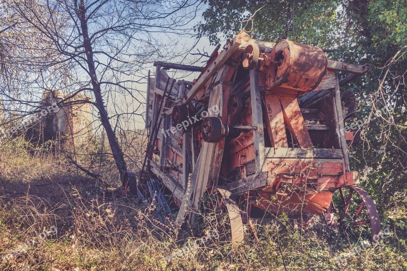 Threshing Wheat Hay Agriculture Machine