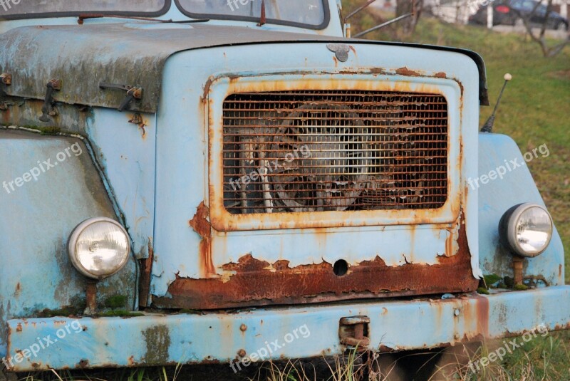 Old Car Oldtimer Truck Blue