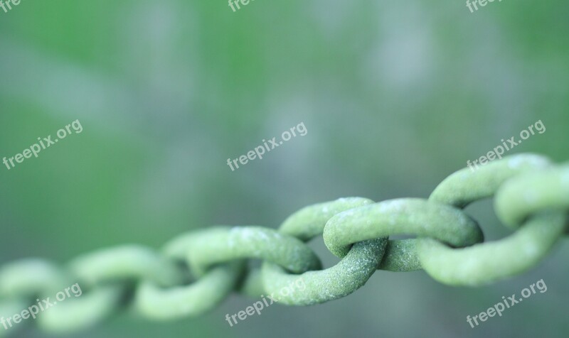 Chains Link Green Connection Metal