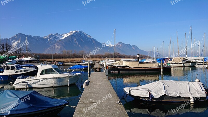 Villeneuve Port Boat Sailboat Yacht