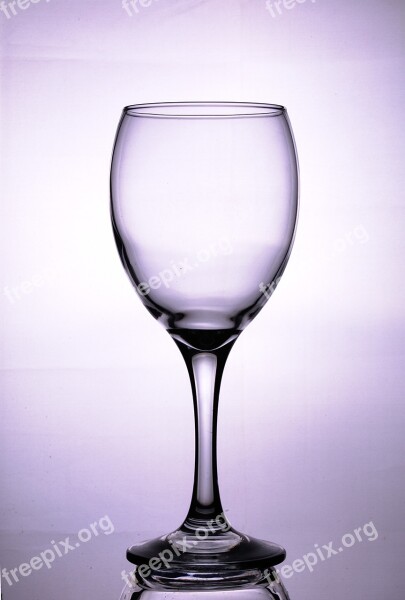 Wine Glass Empty Transparent Glassware Clear