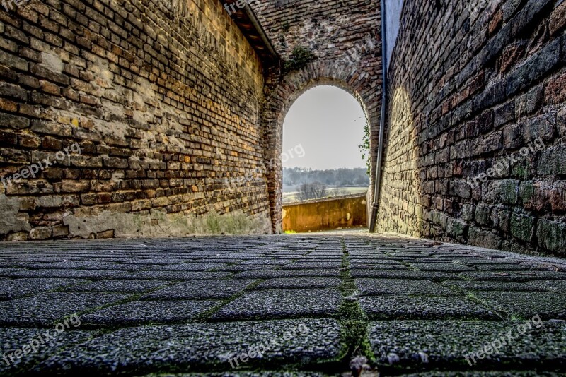 Paving Stones Cobblestones Away Wall City Wall