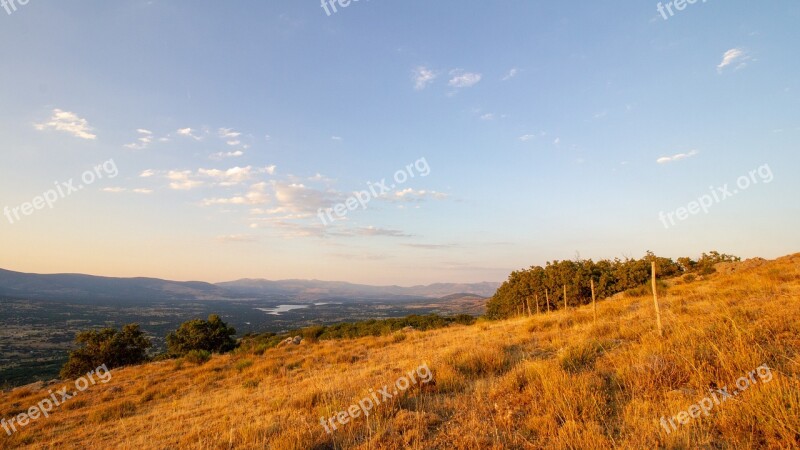 Sierra Madrid Guadarrama Landscape Sky