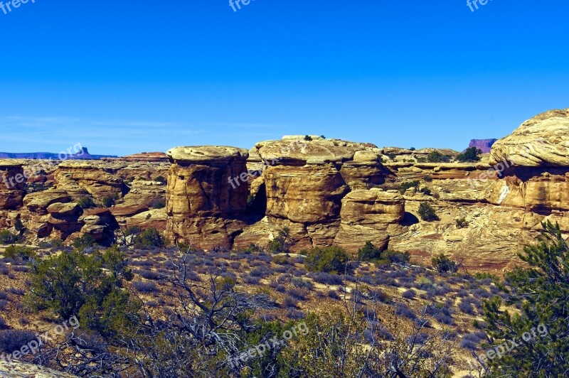 Slickrock Trail Needles District Canyonlands National Park San Juan County Slickrock