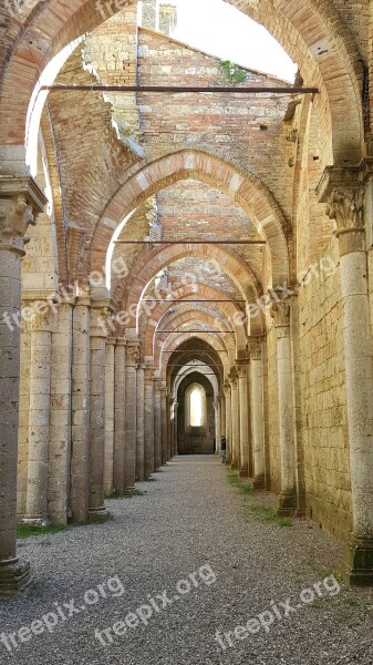 San Galgano Middle Ages Abbey Architecture Cathedral