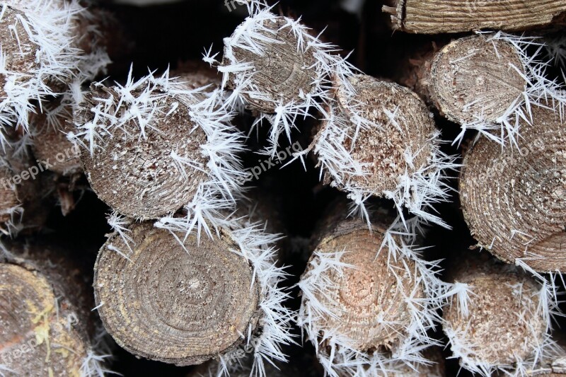 Ripe Crystals Winter Firewood Crystal Formation