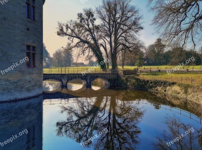 Castle The Bretesche France Landscape Europe