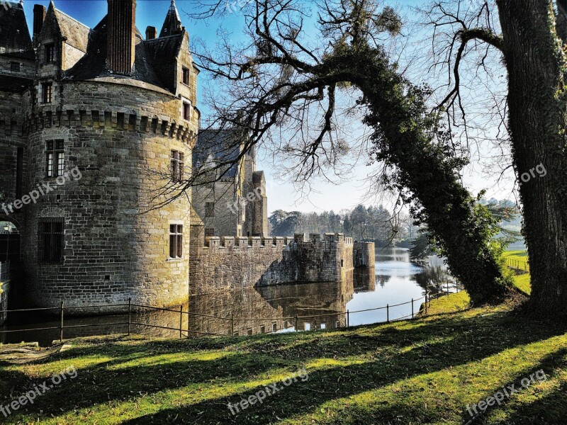 Castle The Bretesche France Landscape Europe