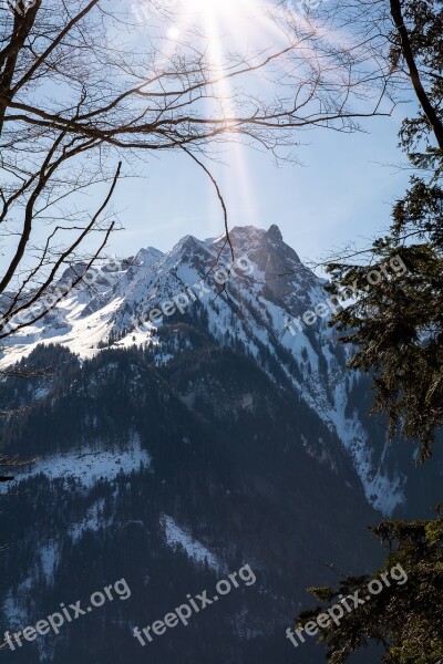 Nature Landscape Winter Mountains Mountain Peaks