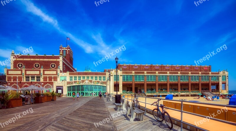 Paramount Theatre Asbury Park Tourism Boardwalk Sky