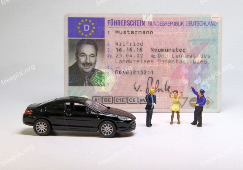 Auto Driver's License Miniature Figures Driving School Joy