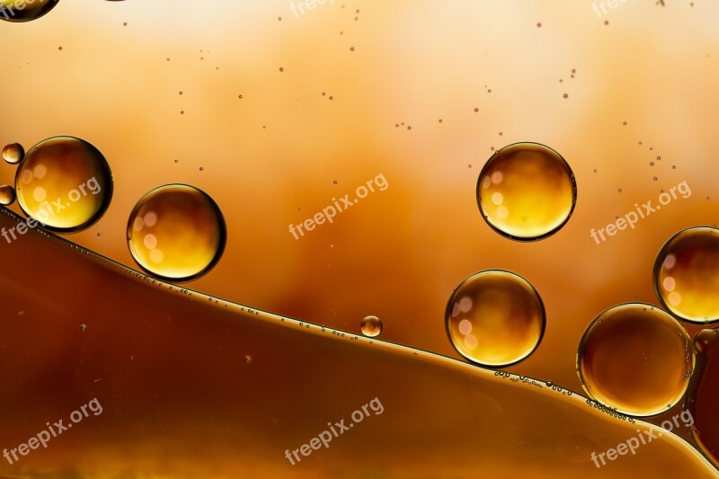 Oil In Water Oil Water Abstract Macro