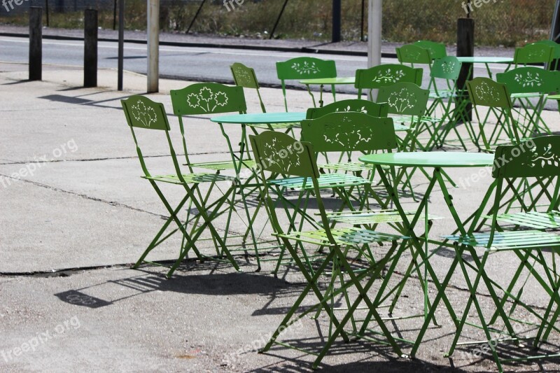 Terrace France Summer Tréport Tables