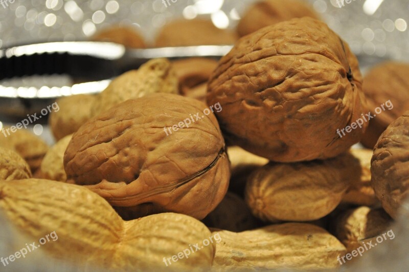 Walnuts Nuts Dried Fruit Food Walnut