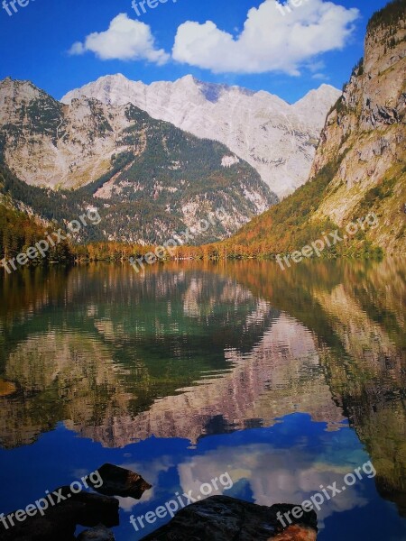 Berchtesgaden Königssee Upper Lake Mountains Water