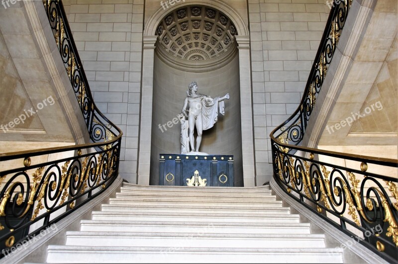 Castle Compiègne France Staircase Grand