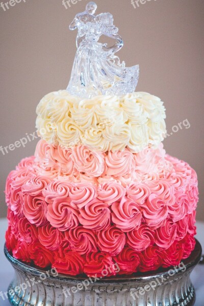 Wedding Cake Flowers Cake Sweet Dessert