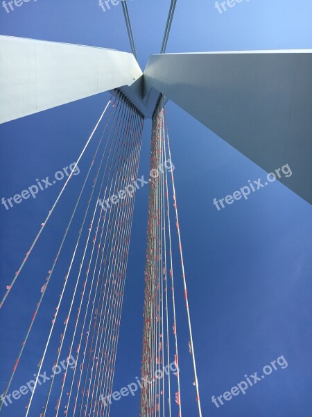 Erasmus Bridge Rotterdam Flags Air Bridge