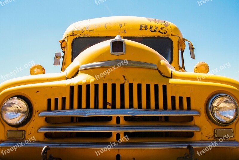 School Bus Yellow Transport School Vehicle