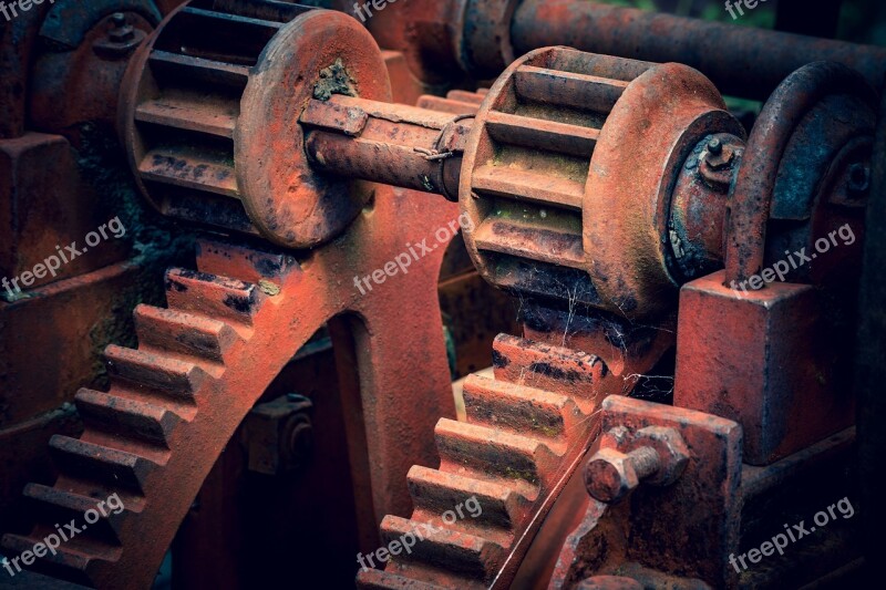 Rust Machine Gears Old Metal