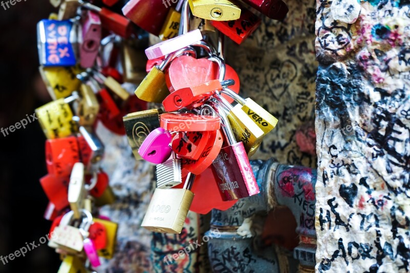 Padlocks Colors Heart Forever Love