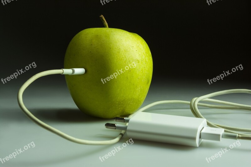 Apple Absurd Charging Fruit Free Photos