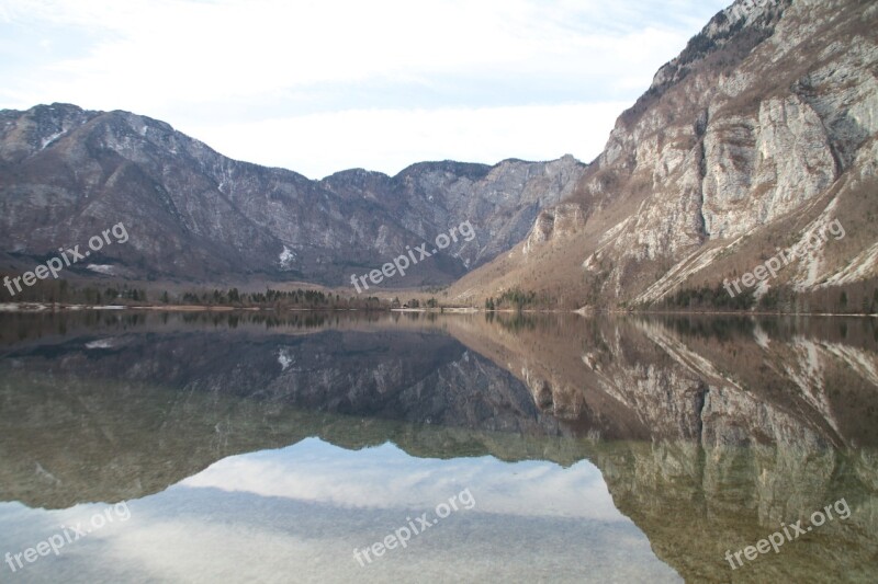 Bohinj Lake Slovenia Mountains Free Photos