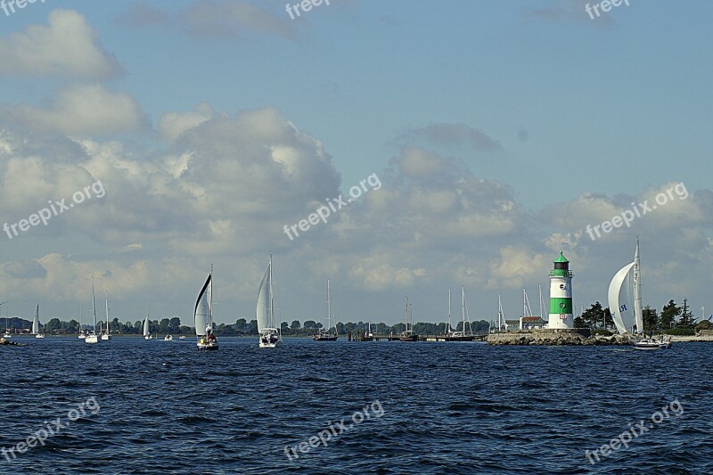 Baltic Sea Schlei Lighthouse Approximately Mecklenburg