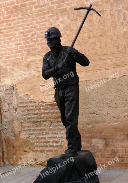 Image Statue Alive Miner Coal