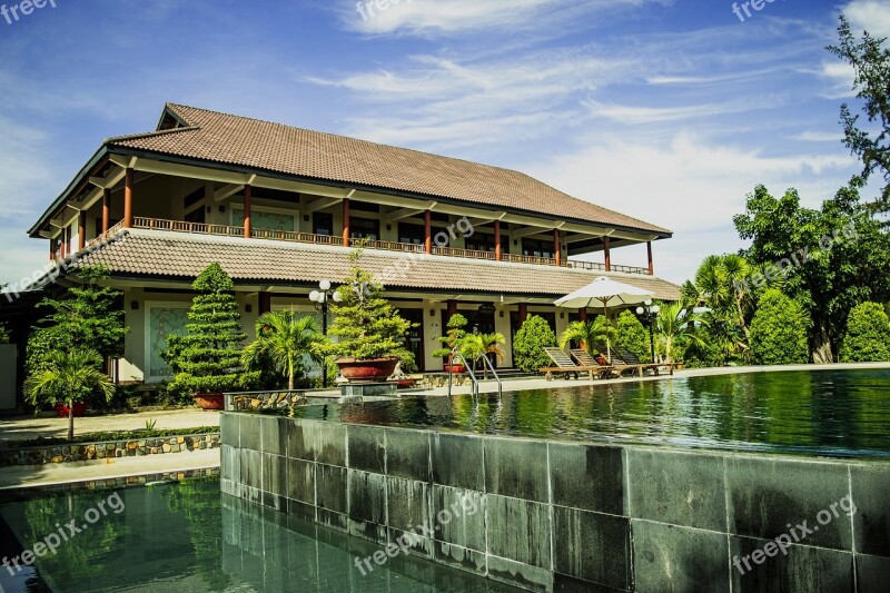 Tropical Resort Resort Pool Relax Peaceful