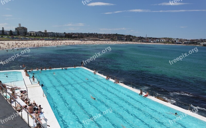 Ocean Pool Beachfront Seaside Relaxing