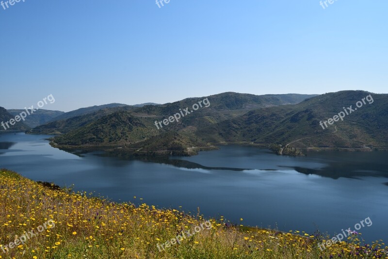 River Douro Landscape Mountains Nature Mountain