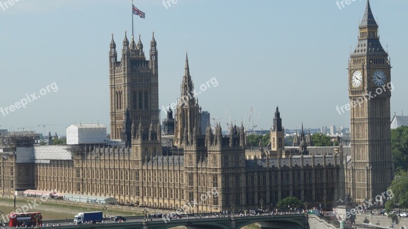 Westminster Palace Big Ben London Westminster Cityscape Parliament