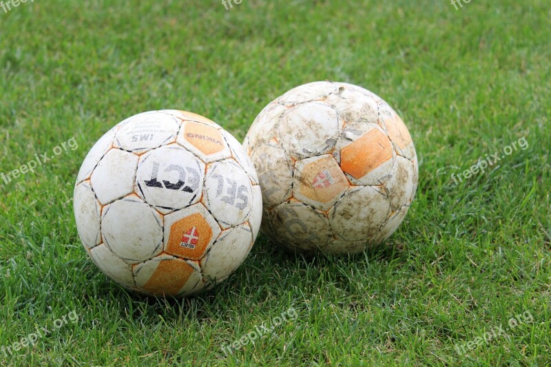 Ball Football Ball Grass Course Soccer Balls