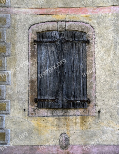 Window Pane Former Facade Wood