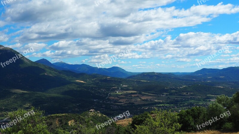 Panoramic Nature Mountain Sky Landscape