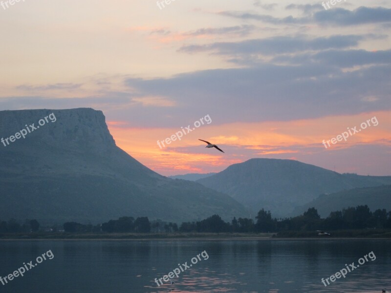 Mt Arbel Sea Of Galilee Holy Land Water