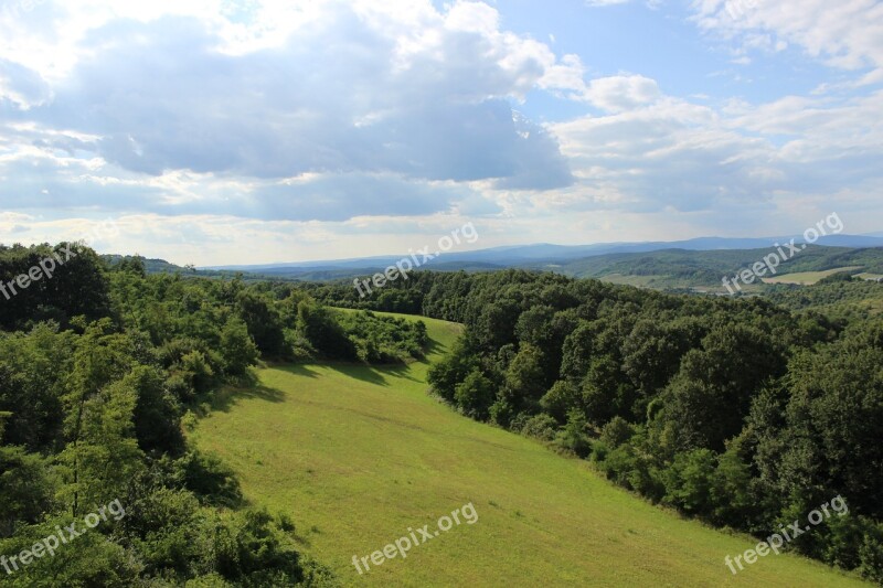 Nature Landscape Wood Panorama-like Hill