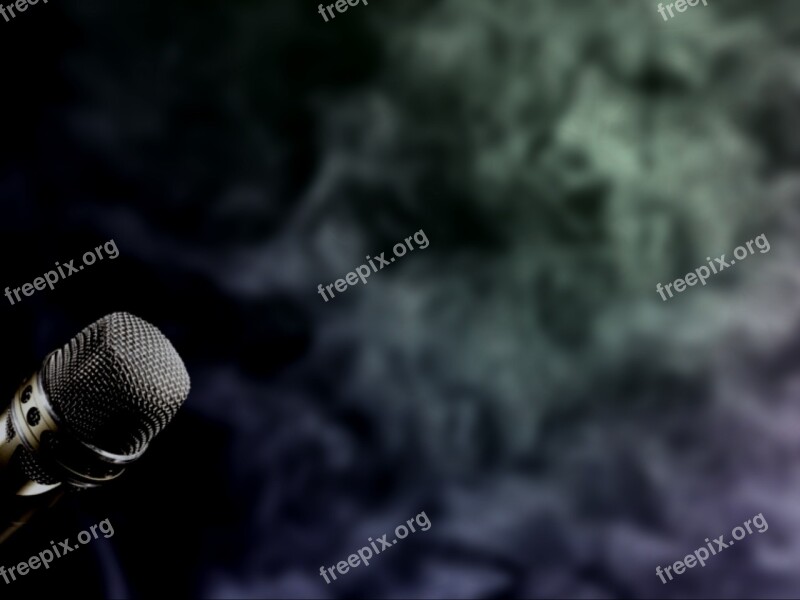 Wallpaper Microphone Smoke Concert Music