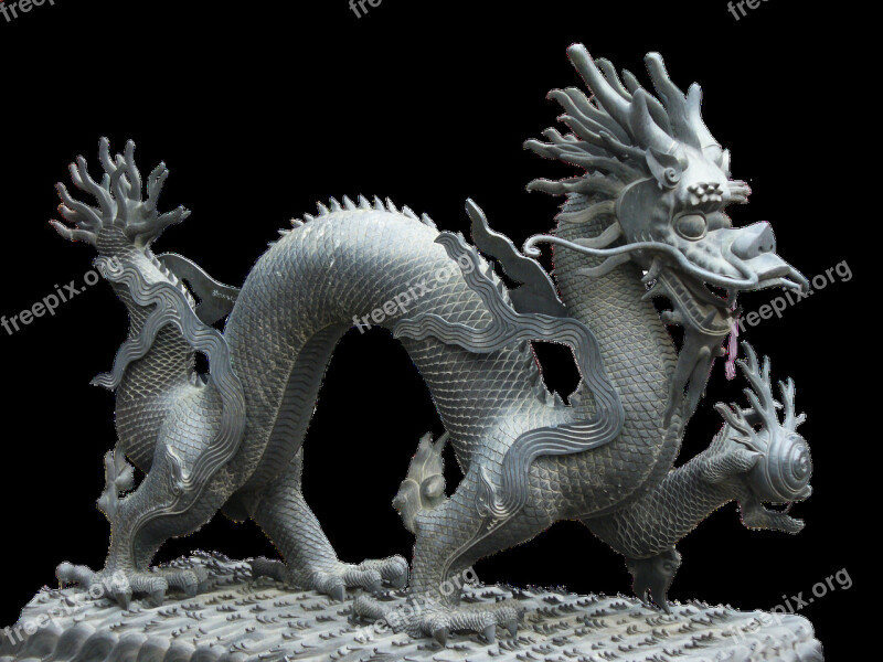 Monument Dragon China Pekin Asia